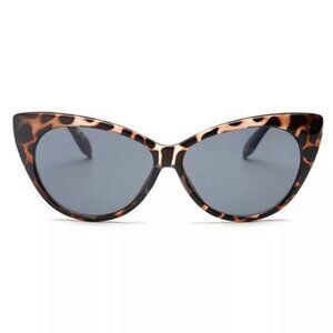 Boutique Brown & Black Cheetah Cat Eye Sunglasses